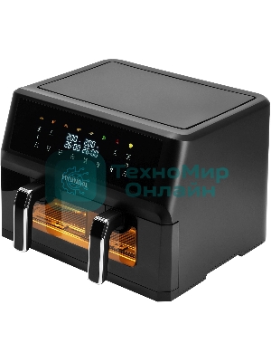 Аэрогриль Hyundai HYF-9089 черный, 2400 Вт, 11 л, сенсор, 9 программ