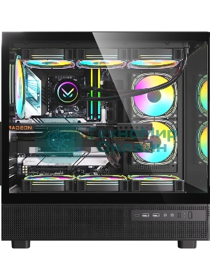 Компьютерный корпус AeroCool/Formula Crystal Z8 COSMIC черный без БП ATX 3x120мм 5x140мм 1xUSB 2.0 1xUSB 3.0 1xUSB3.1 audio bott PSU