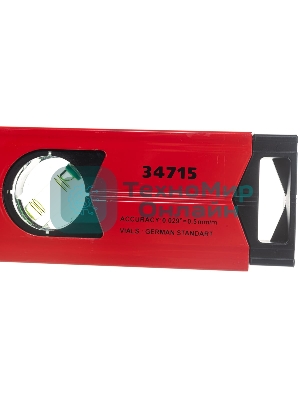 Уровень Matrix алюминиевый магнитный, 1500 мм, фрезерованный, 3 глазка, усиленный