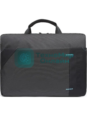 Сумка для ноутбука Сумка Continent CC-205Gb,(нейлон, серый, с голубой отстрочкой, 15,6'')