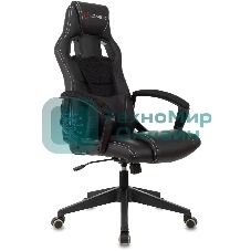 Кресло Zombie Arena черный, экокожа, 120 кг, механизм качания