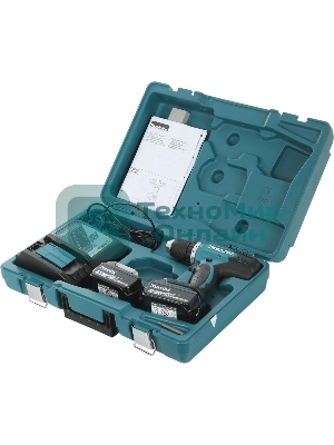 Дрель-шуруповерт Makita DDF453RFE, 18 В, 3 Ач, 42 Нм, щеточный