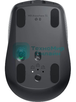 Мышь беспроводная/проводная Logitech MX Anywhere 3S графитовый, 8000 dpi, радиоканал, Bluetooth, USB, кнопки - 6