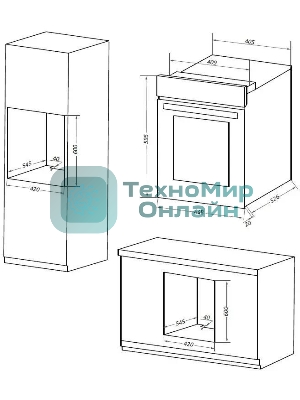 Шкаф духовой электрический Maunfeld EOEC516B2, встраиваемый