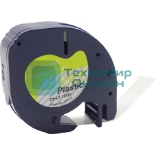 Картридж ленточный Cactus CS-LT-12267 черный шрифт, прозрачный фон (12 мм, 4 м) для Dymo Letra Tag LT-100H