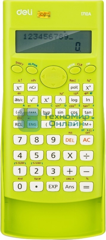 Калькулятор научный Deli E1710A/GRN зеленый 10+2-разр.