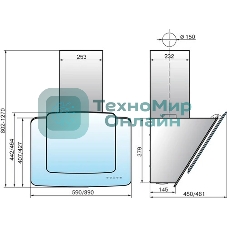 Вытяжка наклонная Elikor Кварц 90П-1000-Е4Д белый, 89 см, 1000 куб. м/ч, 59 дБ