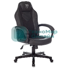 Кресло игровое Zombie GAME 17 черный, текстиль/эко.кожа, крестовина пластик