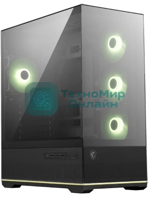 Компьютерный корпус MSI MAG Pano 110R PZ черный без БП ATX 6x120мм 7x140мм 2xUSB 3.0 1xUSB3.1 audio AirDuct bott PSU