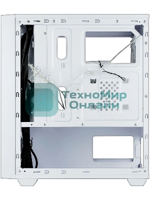 Компьютерный корпус Ginzzu CL660 mATX FAN 4*12FRGb передняя панель Решетка Белый