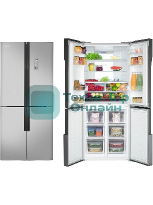 Холодильник Hansa FY418.3DFXC нержавеющая сталь трехкамерный 274/144л морозилка снизу