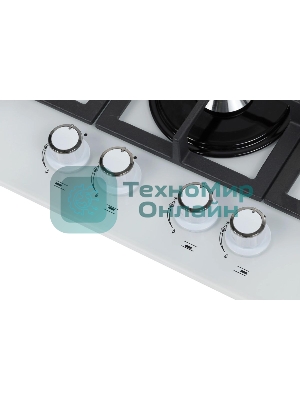 Газовая варочная панель Gefest ПВГ 2231-01 Р12, 4 конфорки, закаленное стекло, белый