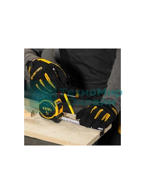 Рулетка Denzel 8м х 25мм, двухкомп. корпус, магнитный обрезиненный зацеп