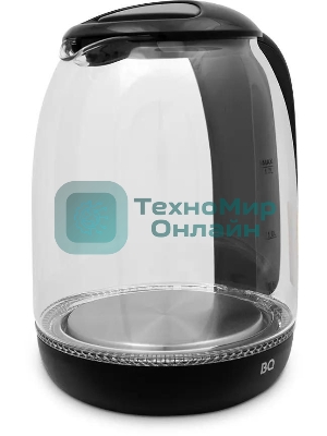 Чайник электрический BQ KT1830G, 2200Вт, 1.7л, черный