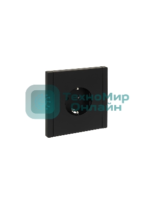 Розетка СП FORTE&PIANO FP114 16А с заземл. без защ. шторок безвинт. крепл. черный IEK FP-R11-16-1-K02