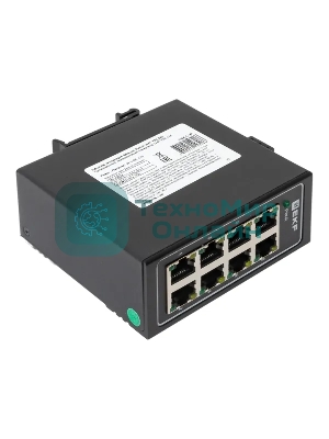 Коммутатор неуправляемый промышленный U-8T 8 портов 10/100Base-T(X) RJ45 монтаж на DIN-рейку TSX EKF TSX-U-8T