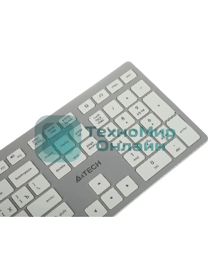Клавиатура проводная A4Tech Fstyler FX50, USB, белый