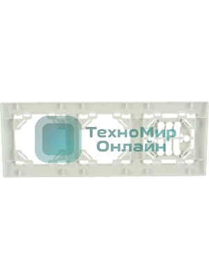 Рамка 3-местная Минск горизонтальная белая EKF Basic