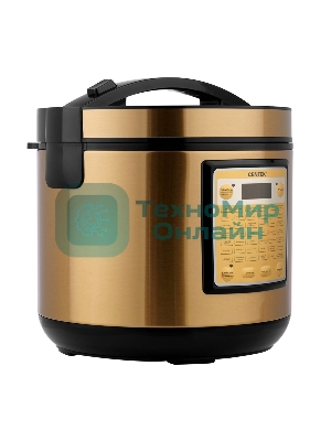 Мультиварка Centek CT-1495 черный/золотистый, 5.0 л, 42 программы + Мультишеф