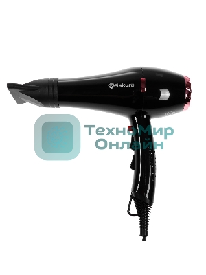 Фен SAKURA SA-4047BK Professional черный/розовое золото, 2000 Вт
