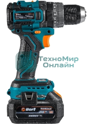 Дрель-шуруповерт Bort BAB-21U, 18 В, 4 Ач, 100 Нм, бесщеточный