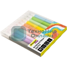 Фломастеры Silwerhof Create 13мм 146мм кисть, вентилируемый колпачок, 10 цветов, пакет с европодвесом