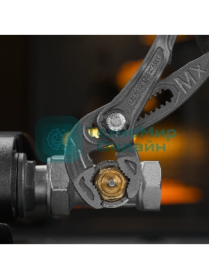 Клещи переставные Denzel кнопочный механизм, обливные рукоятки, 250 мм