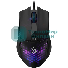 Мышь проводная A4Tech Bloody L65 Max черный/фиолетовый, 12000 dpi, USB, кнопки - 7