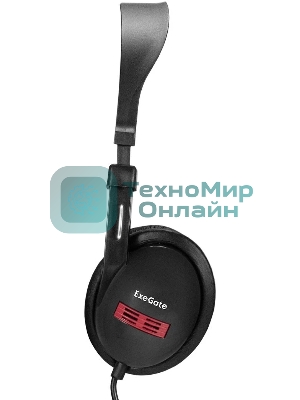 Гарнитура Exegate HS-120S чёрный, проводная, 2 x mini jack 3.5 мм, подвижный микрофон