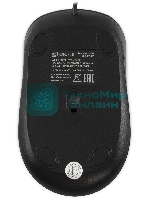 Мышь проводная Oklick 310M черный/синий, 2400 dpi, USB, кнопки - 4