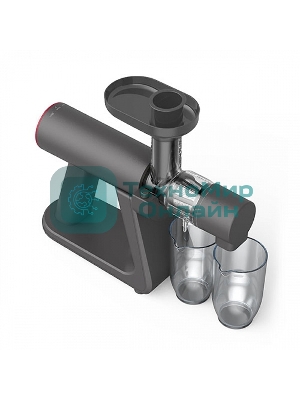 Соковыжималка BQ J2002 серый, шнековая горизонтальная, 150 Вт, 500 мл, электронное, реверс