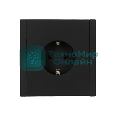 Розетка СП FORTE&PIANO FP114 16А с заземл. без защ. шторок безвинт. крепл. черный IEK FP-R11-16-1-K02
