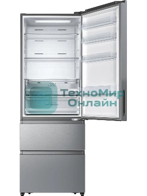 Холодильник Hisense RT641N4ACE серый, двухкамерный, 366/169, морозилка снизу, No Frost