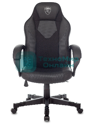 Кресло игровое Zombie GAME 17 черный, текстиль/эко.кожа, крестовина пластик