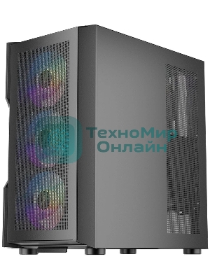 Компьютерный корпус 1STPLAYER TRILOBITE T7-P черный ATX 4x120мм LED fans T7-P-BK-4F1