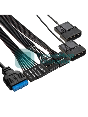 Компьютерный корпус Minitower ExeGate mEVO-7803-XP400 (mATX, БП XP400 с вент. 12см, 2*USB+1*USB 3.0, HD аудио, черный, 2 вент. 12см с RGb подсветкой)