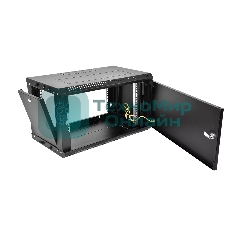 Шкаф телекоммуникационный настенный разборный ЦМО ЭКОНОМ 9U (600 x 520) дверь металл, черный (ШРН-Э-9.500.1-9005)