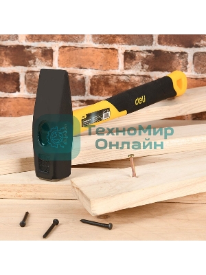 Слесарный молоток Deli DL442010 1000 гр Фиберглассовая рукоять