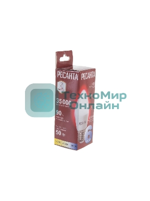 Лампа светодиодная Ресанта LL-R-C37-6W-230-4K-E27 свеча, 6 Вт, нейтр., Е27