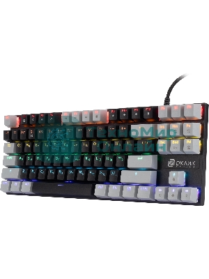 Клавиатура проводная Oklick K600X механическая черный/серый USB Multimedia for gamer LED