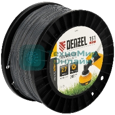 Леска для триммера Denzel EXTRA CORD двухкомпонентная круглая, 2,7 мм х 151 м, на DIN катушке
