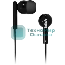 Проводные наушники BBK EP-1003S черный, вкладыши