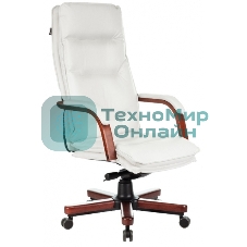 Кресло руководителя Бюрократ T-9927Walnut слоновая кость кожа крестов. металл/дерево