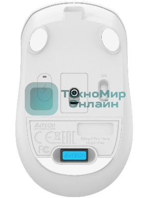 Мышь беспроводная A4Tech Fstyler FG15CS Air2 белый, 1200 dpi, радиоканал, USB, кнопки - 3