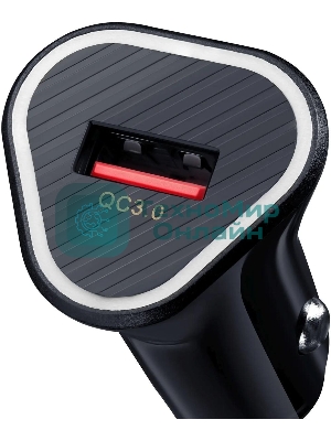 Автомобильное зарядное устройство Buro BUCL1 3A QC черный