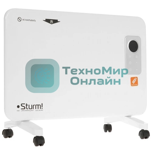 Конвектор электрический Sturm! CH1000D, белый, 1000 Вт, 15 м2, дисплей, электронный термостат