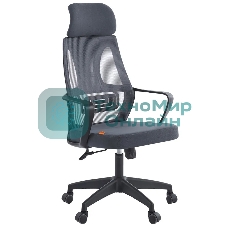 Кресло Chairman CH636 серый, экокожа, 120 кг