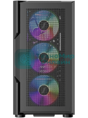 Компьютерный корпус 1STPLAYER TRILOBITE T7-P черный ATX 4x120мм LED fans T7-P-BK-4F1