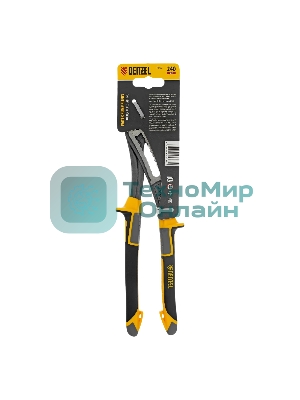 Клещи переставные Denzel трехкомпонентные рукоятки 240 мм
