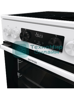 Плита электрическая Gorenje GECS5C70WA белый, конфорок 4 электрических, духовка 70 л, 50 см x 85 см x 59.4 см